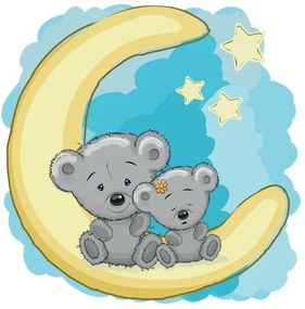 Falmatrica gyerekeknek Mackók a holdon 10x10cm NK4300A_1HP