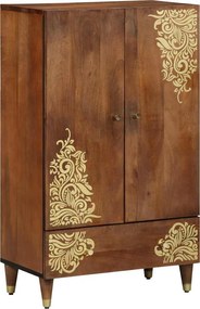 vidaXL Magasfiú fiókkal ajtóval Barna 60 x 33 x 100 cm Tömör Mangófát