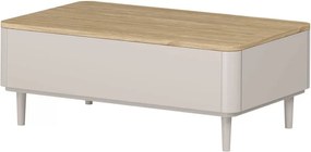 Elivo dohányzóasztal 100 cm fiókos - kasmír / olajozott tölgy