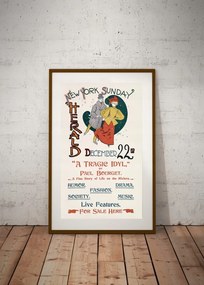 Régi poszter New York Herald Dec. 1895. 70x50cm