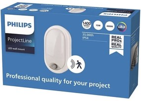 Philips PROJECTLINE LED 15W 230V IP54 fali lámpa érzékelővel