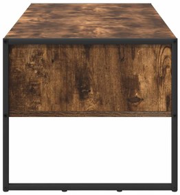 vidaXL Dohányzóasztal fiókkal Füstös tölgy 100 x 46 x 40 cm Faanyag