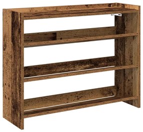 antik fa szerelt fa cipőtartó 80x25x62 cm