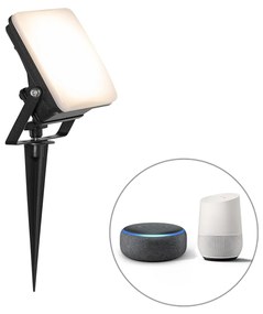 Okos spotlámpa fekete 12,8 cm LED-del IP65 talpnyújtással - Ruud