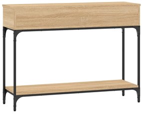 sonoma tölgy színű szerelt fa dohányzóasztal 100 x 30,5 x 75 cm