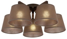 Brilagi - Felületre szerelhető LATTE mennyezeti csillár 5xE27/15W/230V fenyő/barna