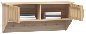 Szerelt fa fali gardrób akasztókkal 80x24x35,5 cm