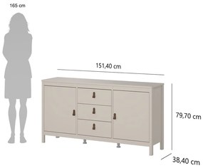 Szürkésbézs komód 152x80x38 cm Madrid – Tvilum