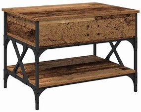 vidaXL Dohányzóasztal Öreg fa 70x50x50cm Faanyag