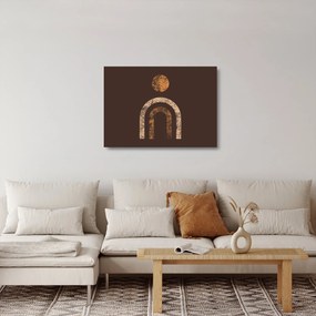 Üveg kép - Narancssárga ívek N⁰1 (70x50 cm)