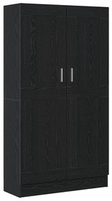 Könyvespolcok 2 db Fekete Tölgy 165x30,5x150 cm Műgyanta