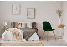 Étkezőszék BAKERI 86x48 cm sötétzöld/világos tölgy