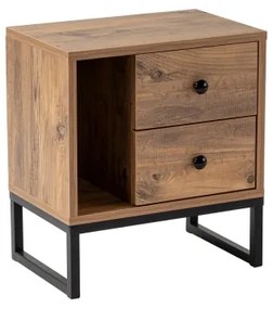 Éjjeliszekrény GLIMMER 50x45,2 cm fenyő atlantic/fekete