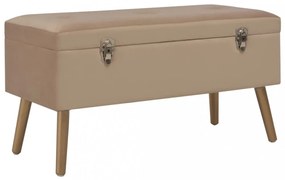 bézs bársonypad tárolórekesszel 80 cm