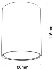 Brosline 1254 - POINT spotlámpa 1xGU10/10W/230V fekete