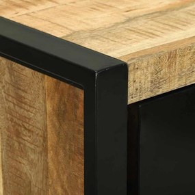 Fürdőszoba bútor szett polcokkal 2 pcs Barna Tömör Mangófát