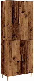 vidaXL Magasfiú Falra szerelhető Régi fa 69,5 x 34 x 180 cm Faanyag