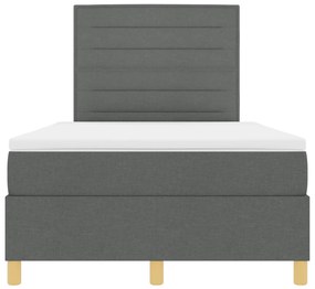 Box Spring Ágy matraccal Sötétszürke Kis Kettős Szövet