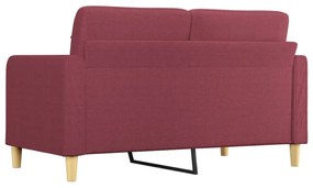 kétszemélyes bordó szövet kanapé 140 cm