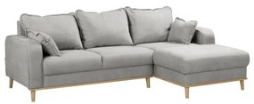 Világosszürke sarokkanapé (jobb oldali) Beata – Ropez