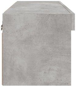 betonszürke TV-szekrény LED-világítással 60 x 30 x 30 cm