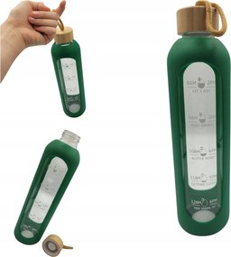 Vizes Üvegpalack 1000ML Nagy Motivációs Zöld Színű Kulacs Shaker