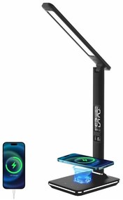 Immax 08965L-LED Dimmelhető lámpa vezeték nélküli töltéssel KINGFISHER 8,5W/230V fekete 08965L