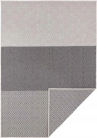 Zsinóros szőnyeg teraszra, Borneo fekete 120x170 cm