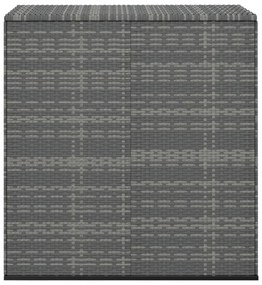 szürke polyrattan kerti párnatartó doboz 100 x 49 x 103,5 cm