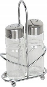 só- és borsszóró pohár állvánnyal Cr