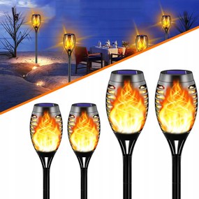 4 db-os napelemes lámpa szett Fáklya hatás Tűz Láng Led