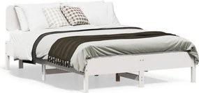 vidaXL fehér tömör fenyőfa ágy matrac nélkül 150 x 200 cm