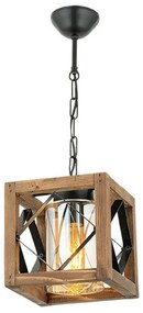 Barna függőlámpa fa búrával-fém búrával Zikzak Cam – Opviq lights
