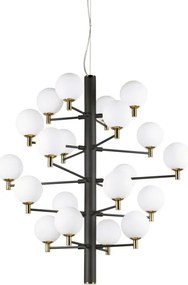 Ideal Lux - LED Csillár zsinóron COPERNICO 20xG9/3W/230V átm. 86 cm fekete