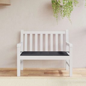 fekete oxford szövet kerti padpárna 120x50x4 cm