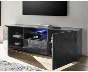 PRISMA Antracit szürke Nagy TV szekrény 2 ajtós 1 fiókos 181cm