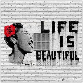 Poszterek 140x140 Banksy Life is beautiful