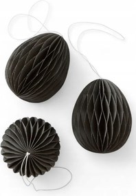 Jotex Függő dekoráció Hazel Plain papírból 3 db sötétszürke 8,5x6,5cm