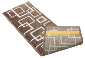 Barna lépcsőszőnyeg szett 13 db-os 22x73 cm Geometric – Mila Home