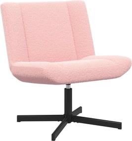 vidaXL Forgószék Rózsaszín 63 x 75 x 76 cm Báránybőr
