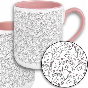 Bögre Rejtett Macska Minta Középső Ujj Fiú Lány Irodai Munka