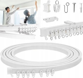 Rugalmas Sín Mennyezeti Függönyökhöz Ívelt Rúd Függönykarnishoz