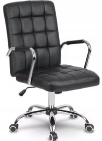 Bőr irodai szék G401 - fekete