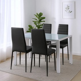 Liana 4+1 étkező garnitúra fekete