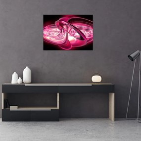 Rózsaszín fraktálos kép (70x50 cm)