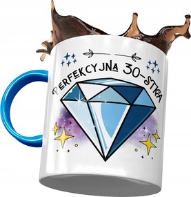 Kék Bögre Születésnapra 30 30-es 30-as, fényképes Nyomtatással