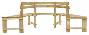impregnált fenyőfa kerti pad 240 cm