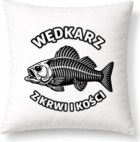 Párna Férjnek Nagypapának Horgász Kollégának Hús- és Csontból Fehér