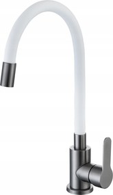 Fehér Melanstar Álló Pvd Grafit Konyhai Csaptelep Rugalmas Kifolyócsővel