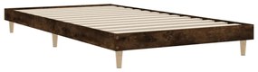 füstös tölgy színű szerelt fa ágykeret matrac nélkül 100x200 cm